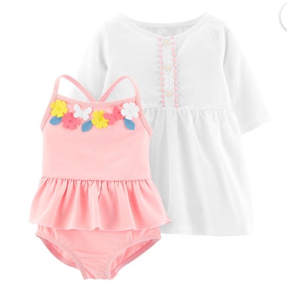 Carter's Other - Carter’s Baby Girl 2-Piece Swimsuit & Cover-Up Set
